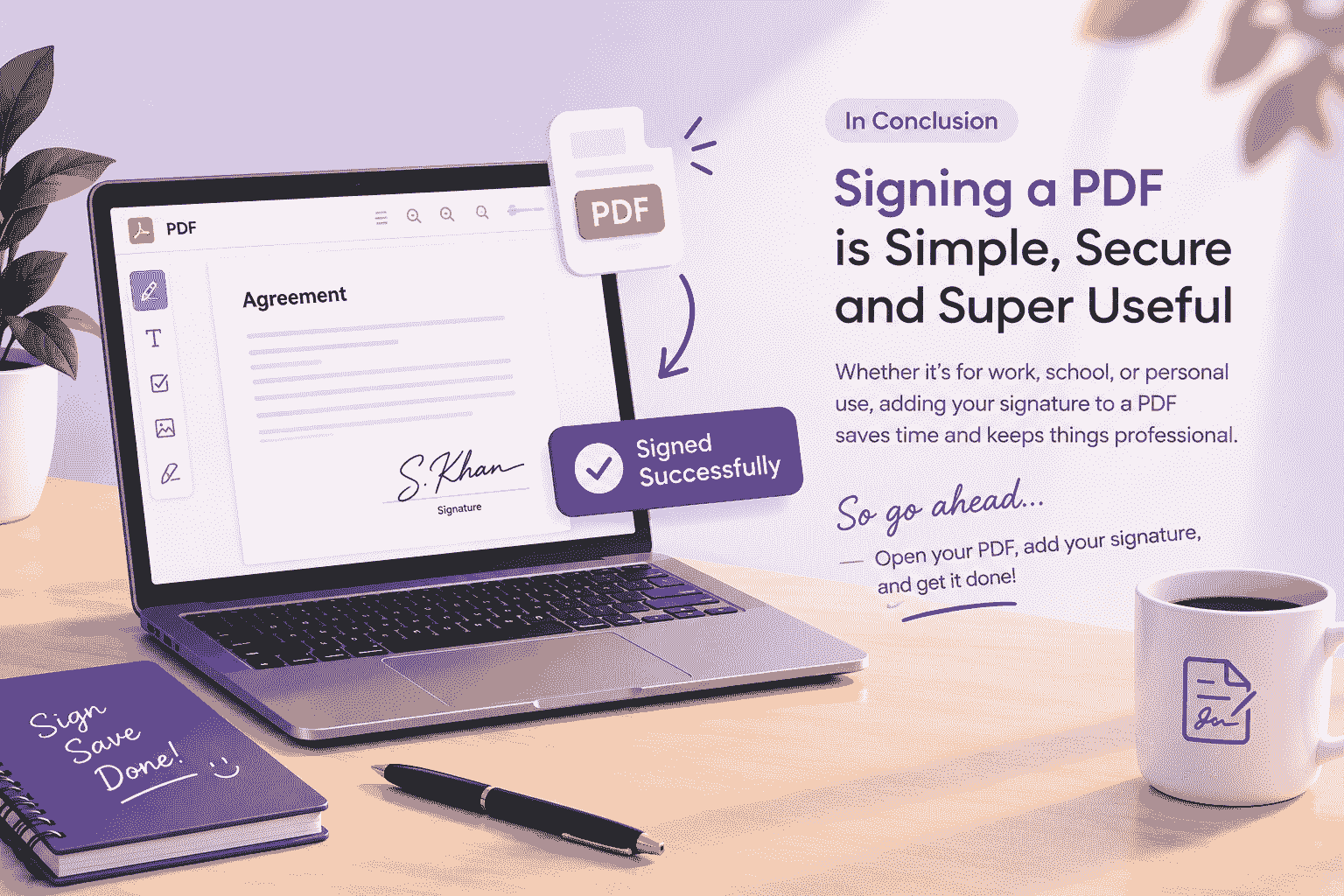 Sign The PDF example