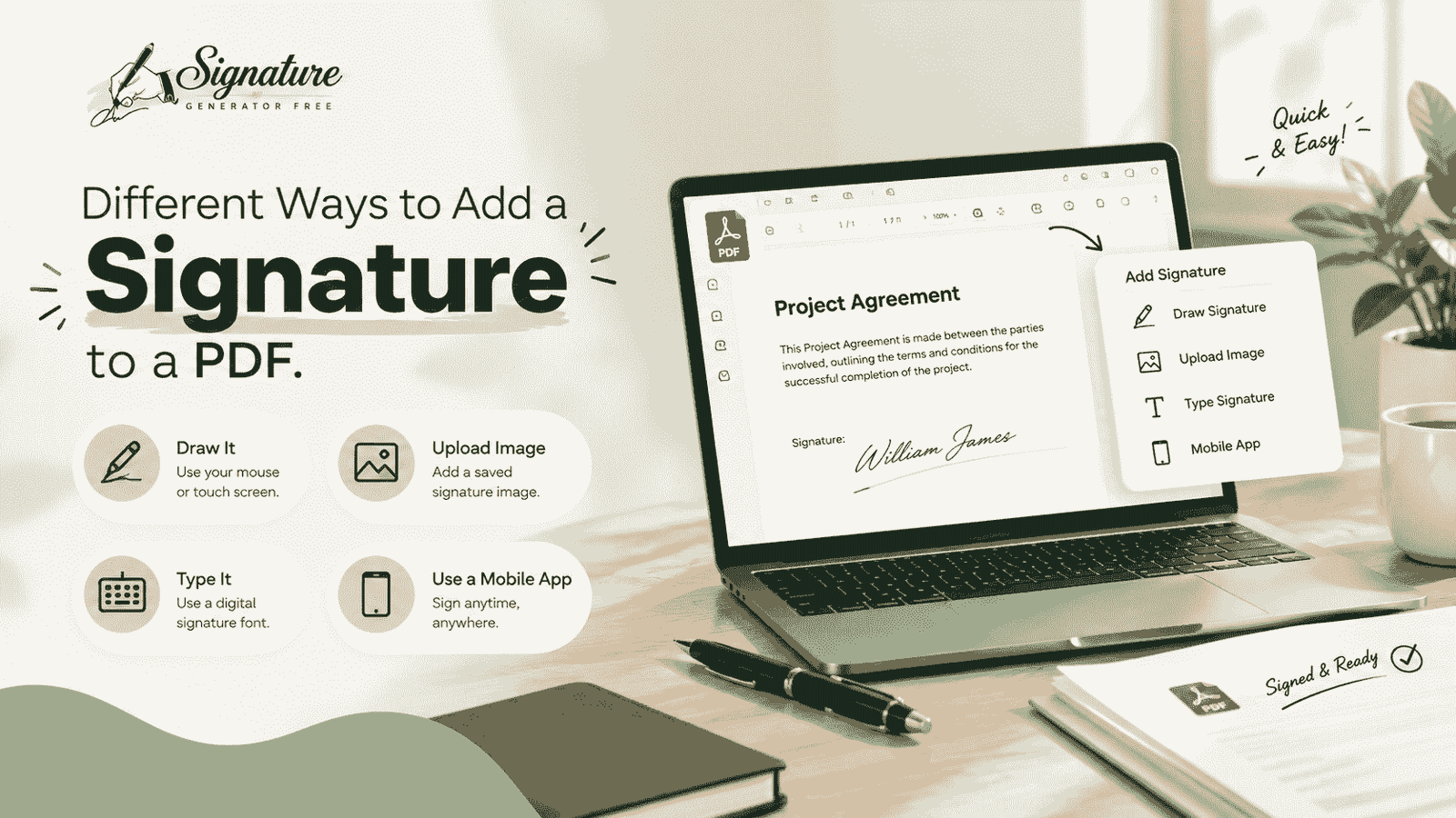 Sign The PDF example