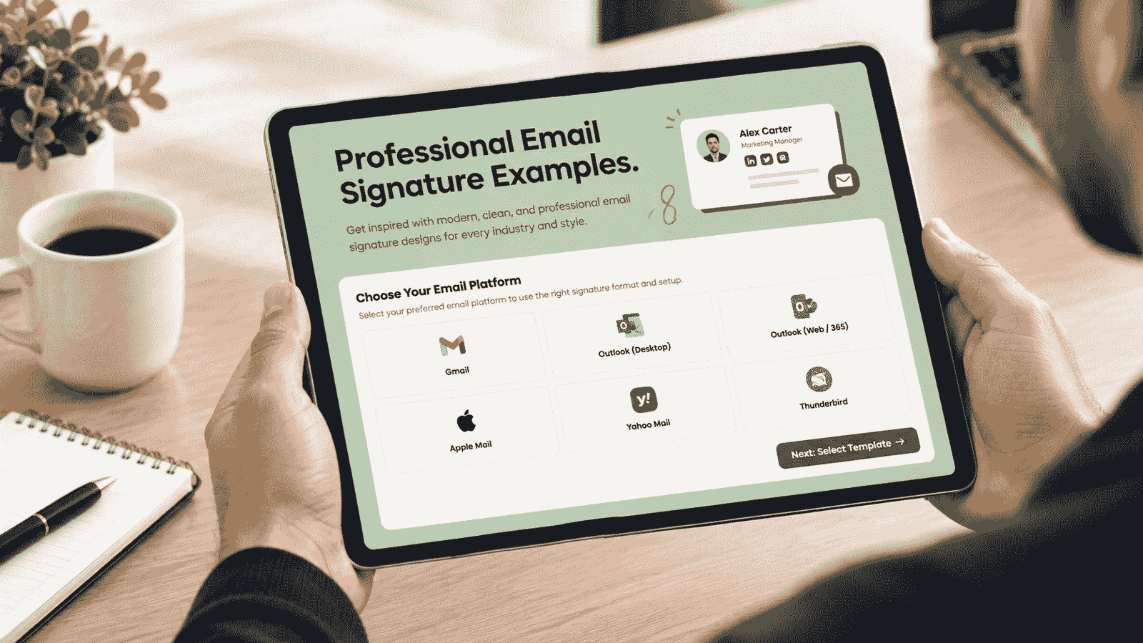 Professional email signature example