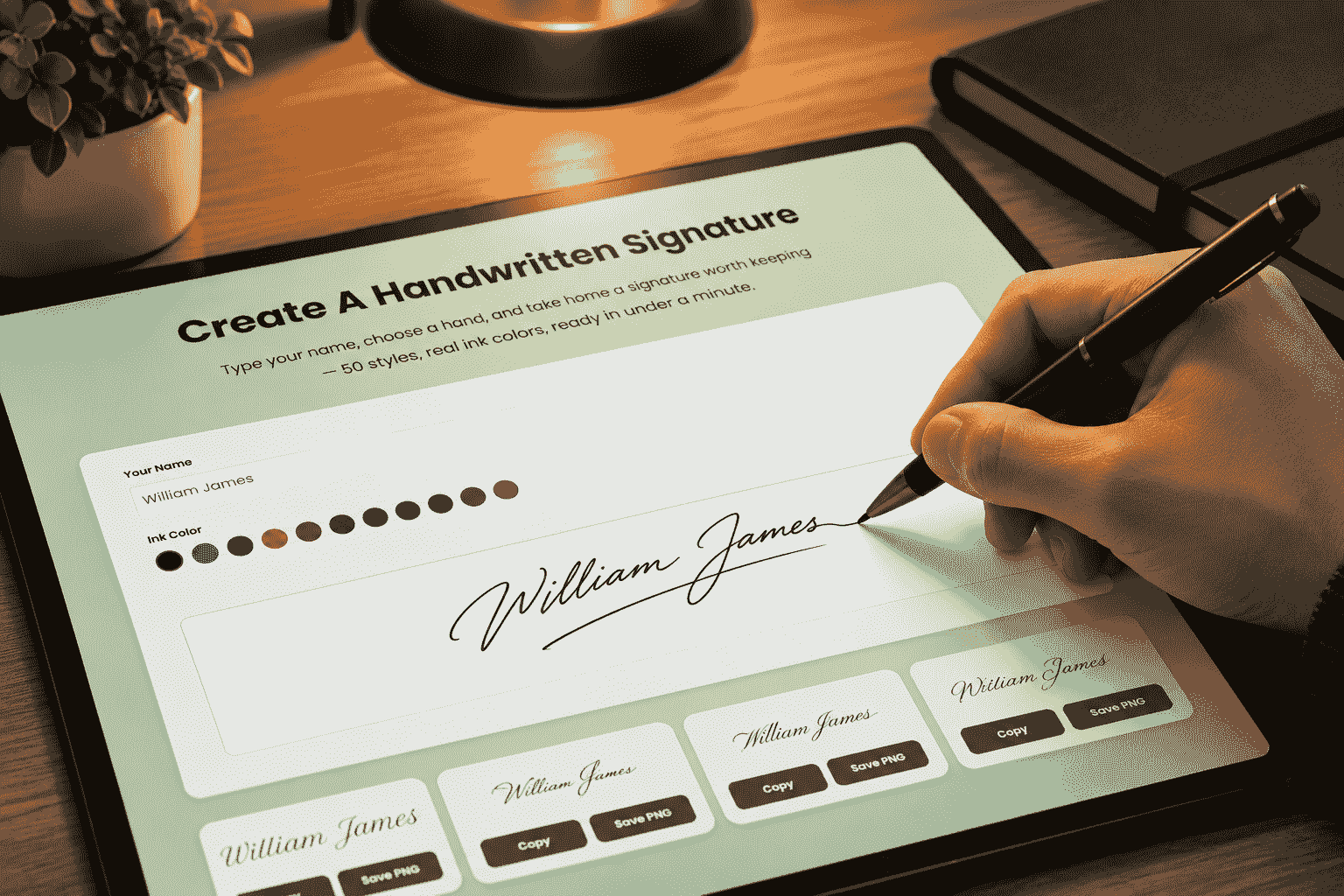 Handwritten signature example